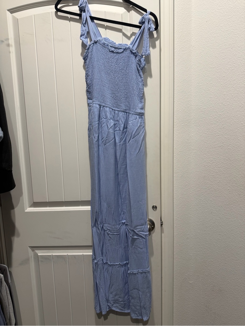 Like New Light Blue Smocked Maxi Sundress - Picture 2 of 3